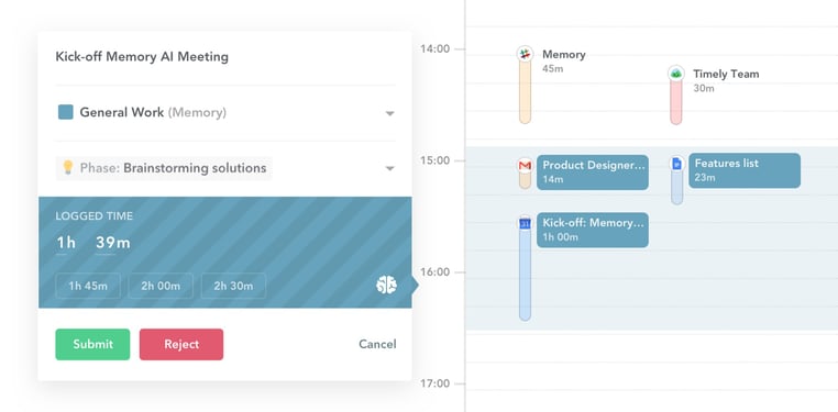 Timely AI time tracking tool